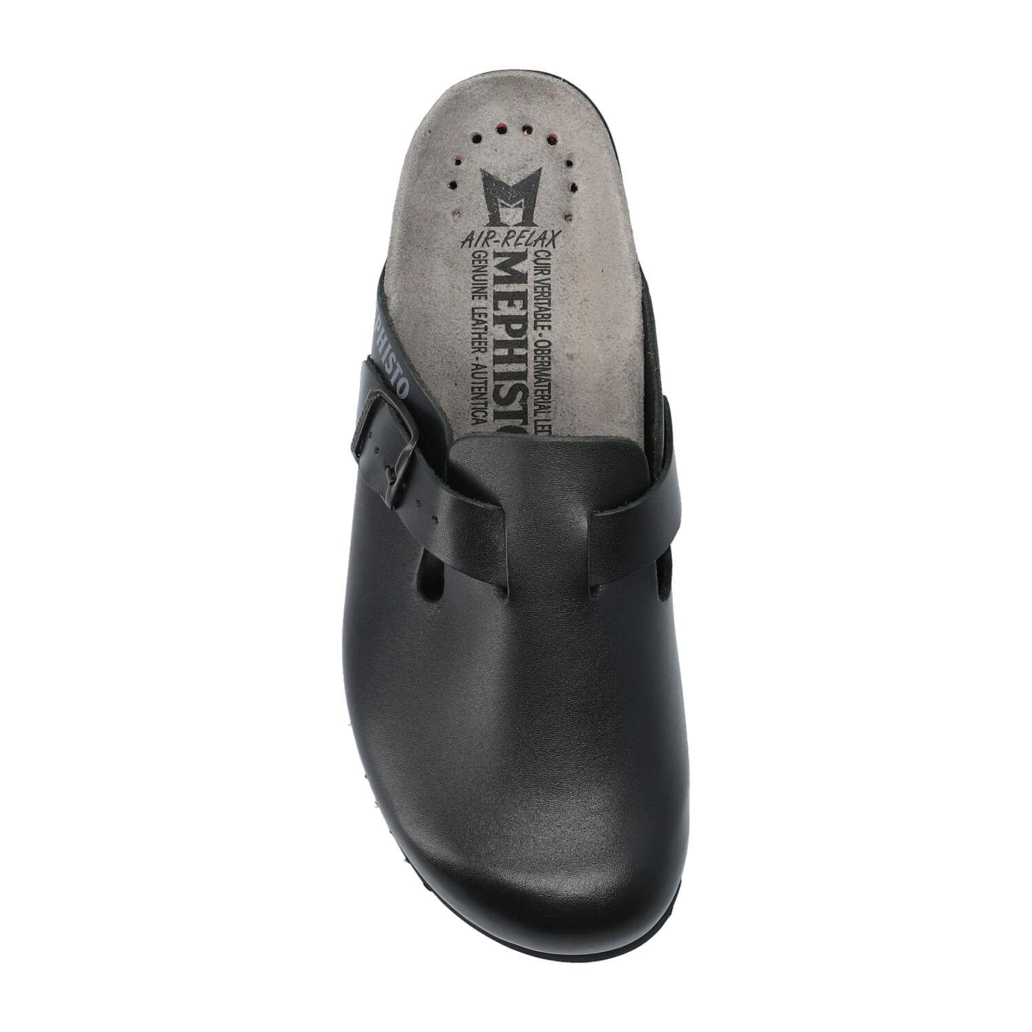 chaussons homme modèle Nathan Cuir Noir - Mephisto